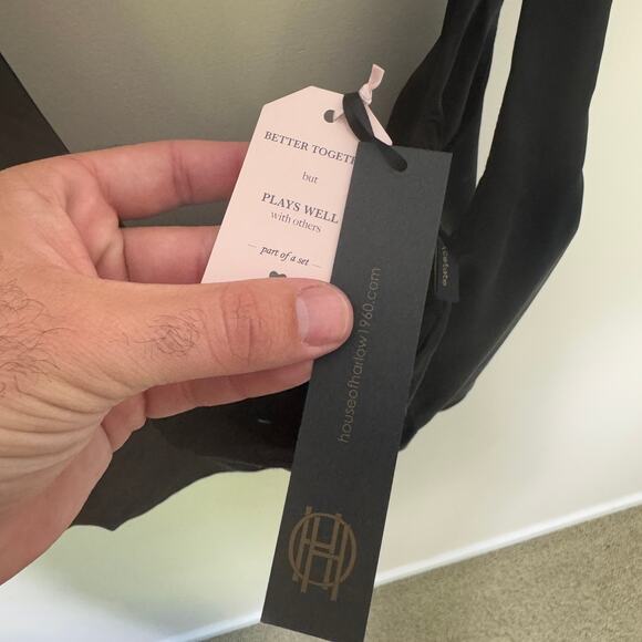 House of Harlow 1960 Satin Cropped Chic Zip Top US Women's L - Picture 5 of 6